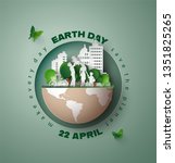  world environment and earth... | Shutterstock .eps vector #1351825265