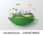 concept of environmentally... | Shutterstock .eps vector #1406878805