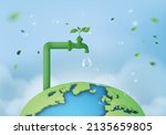 concept of ecology and wolrd... | Shutterstock .eps vector #2135659805