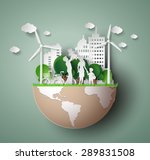  paper art concept of eco... | Shutterstock .eps vector #289831508