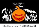 halloween pumpkin with happy... | Shutterstock .eps vector #1206939658