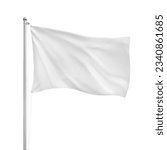 White blank flag template...
