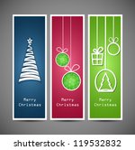 set of christmas banners  vector | Shutterstock .eps vector #119532832