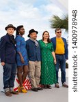 Small photo of CANNES, FRANCE - MAY 15, 2019: Jury Members Benoit Delhomme, Alice Diop, President of the Camera d'or jury Rithy Panh, Sandrine Marques and Nicolas Naegelen attend the Camera D'Or Jury photocall