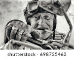 Motorcycle Rider Old Crazy Face ...