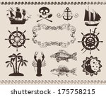 design elements to the marine... | Shutterstock .eps vector #175758215