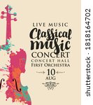 poster of a classical music... | Shutterstock .eps vector #1818164702