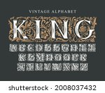the word king. luxury design of ... | Shutterstock .eps vector #2008037432
