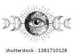 eye of providence. masonic... | Shutterstock .eps vector #1381710128
