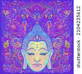 ornate mandala patterned face... | Shutterstock .eps vector #2104235612