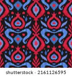 ikat traditional folk textile... | Shutterstock . vector #2161126595