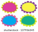 the decorative color frames | Shutterstock .eps vector #137936345