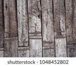 Small photo of organic structure, front view, wooden blocks