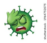 virus emoticon  facepalm emoji  ... | Shutterstock .eps vector #1964752075