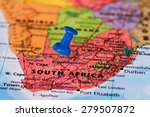 Map of south africa with a blue ...