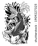Koi Fish Tattoo Design In...