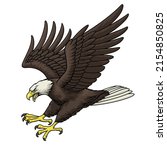 vector of aggressive bald eagle ... | Shutterstock .eps vector #2154850825