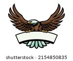 eagle mascot logo stand on the... | Shutterstock .eps vector #2154850835