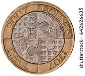 Small photo of Two pound coin (act of union design)