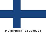 flag of finland. vector.... | Shutterstock .eps vector #166888385