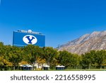 Small photo of Provo, UT - October 14, 2022: LaVell Edwards Stadium on the campus of Brigham Young University, BYU, in Provo, Utah