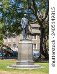Small photo of Durham, NC - September 4, 2023: James Buchanan Duke statue on the Duke University Campus