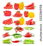hot chili pepper on white... | Shutterstock . vector #333286958