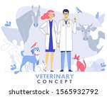 veterinary concept with... | Shutterstock .eps vector #1565932792