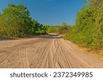 Small photo of Rural Dirt Road in the African Veldt in Chobe National Park in Botswana