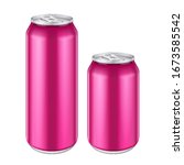 mockup pink metal aluminum... | Shutterstock .eps vector #1673585542