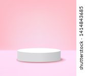 white round podium pedestal... | Shutterstock . vector #1414843685