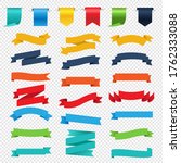 retro paper colorful ribbons... | Shutterstock .eps vector #1762333088