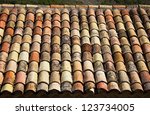 Background Of Old Roof Tiles