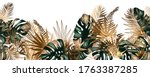 tropical golden and emerald... | Shutterstock .eps vector #1763387285