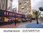 Small photo of Benidorm, Spain - 6 May 2022: Beachcomber bar and night club in Benidorm, Alicante in Spain