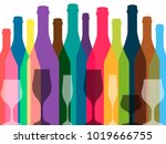 wine background vector.bottle...