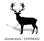 Silhouette Deer With Great...