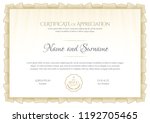 certificate template. diploma... | Shutterstock .eps vector #1192705465