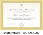 certificate template. diploma... | Shutterstock .eps vector #1234266682
