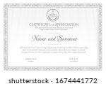 certificate template. diploma... | Shutterstock .eps vector #1674441772