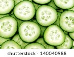 Fresh Cucumber And Slices White ...