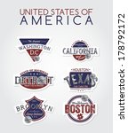 united states of america emblem | Shutterstock .eps vector #178792172