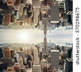 Small photo of New York City midtown panorama in inception futuristic style