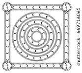 round ornament pattern mandala... | Shutterstock . vector #669716065