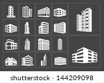 buildings vector white web... | Shutterstock .eps vector #144209098