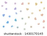 Rainbow Glitter Star  Heart And ...