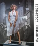 Small photo of AMSTERDAM, NETHERLANDS - APRIL 25, 2017: Marilyn Monroe wax statue in Madame Tussauds museum on April 25, 2017 in Amsterdam Netherlands.