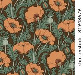 Retro Pattern With Poppies