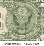 us one dollar bill  close up... | Shutterstock . vector #416224525