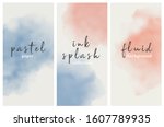watercolor vertical banner set. ... | Shutterstock .eps vector #1607789935